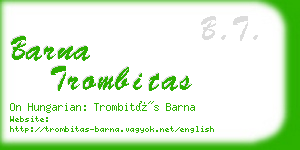 barna trombitas business card